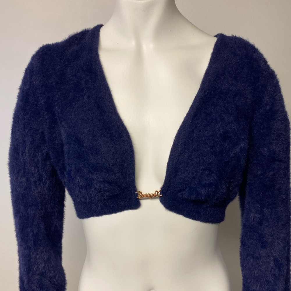 SAVAGE X FENTY Intimates/Sleepwear Cropped Top Blue Super Soft